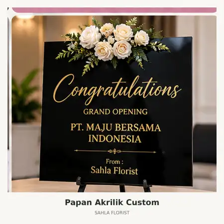 Papan Bunga Akrilik Banjarsari Solo